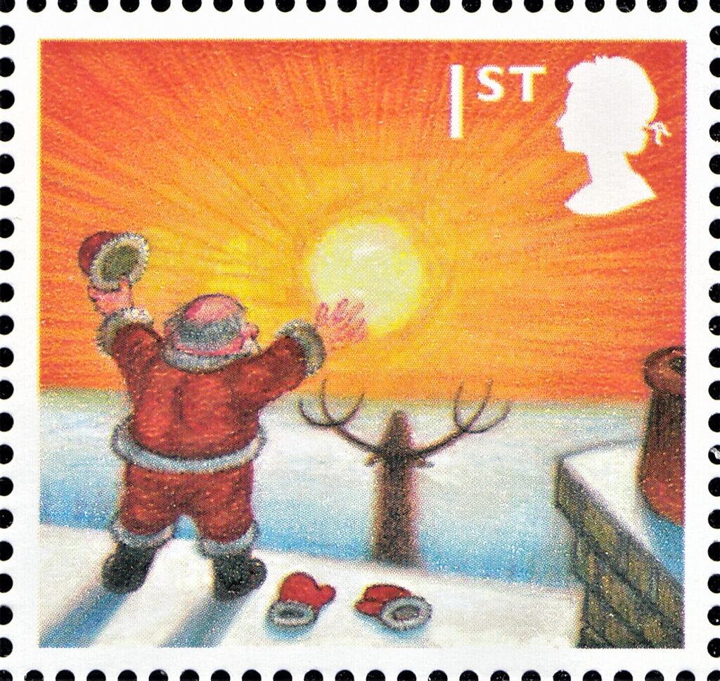 Father Christmas by sun rising.