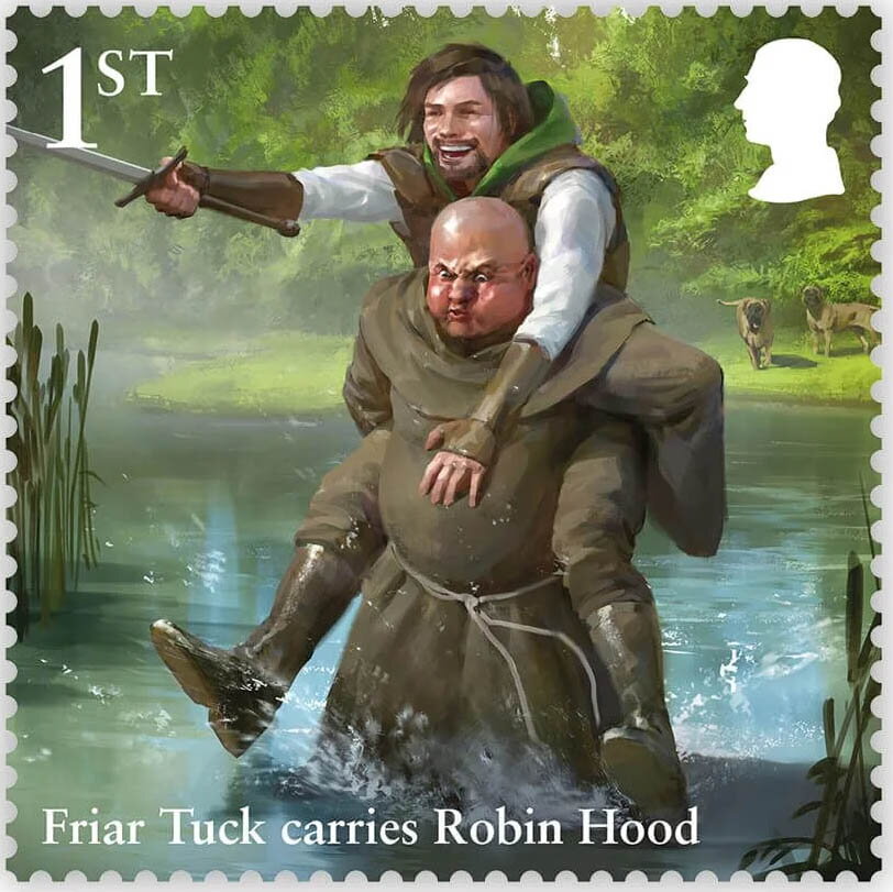Friar Tuck Carries Robin Hood
