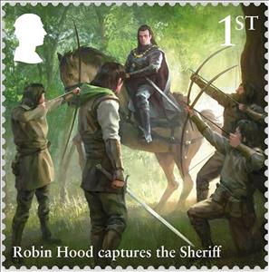 Stamp, Robin Hood Captures the Sheriff, United Kingdom of Great Britain & Northern Ireland,  , Horses, Legends