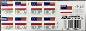 Booklet Pane, Flag and Freedom, United States of America,  , Flags