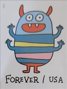 Stamp, Multicolored Message Monster, United States of America,  , Cartoons