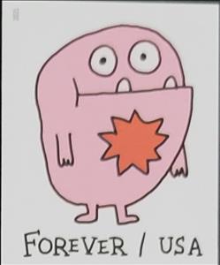 Stamp, Pink Message Monster, United States of America,  , Cartoons