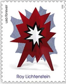 Standing Explosion (Red) by Roy Lichtenstein