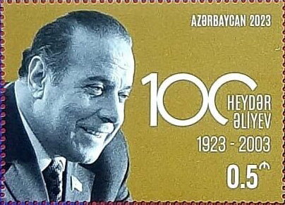 Stamp, President Heydar Aliyev Birth Centenary, Azerbaijan,  , Famous People, Heads of State