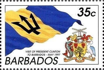 Barbados' Flag and Arms