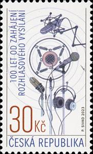 Stamp, Radio Broadcasting in Czech Republic, Centenary, Czech Republic,  , Anniversaries and Jubilees, Radio