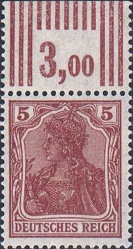 Germania with the imperial crown, hatched background