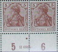 Germania with the imperial crown, hatched background