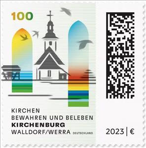Stamp, Fortified Church of Walldorf-Werra, Germany, Federal Republic,  , Churches - Cathedrals - Basilicas - Chapels