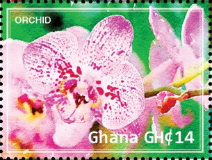 Stamp, Orchids, Ghana,  , Flowers, Orchids, Plants (Flora)