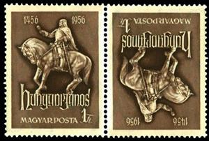 Tete-Beche, János Hunyadi (1385-1456) military leader; statue, Hungary,  , Generals, Horses, Monuments, Sculptures, Statues, Stylized Animals
