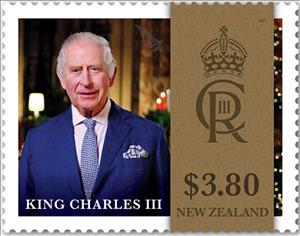 Stamp, Coronation of King Charles III, New Zealand,  , Famous People, Heads of State, Kings, Royalty