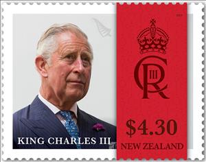 Stamp, Coronation of King Charles III, New Zealand,  , Famous People, Heads of State, Kings, Royalty