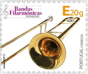 Stamp, Trombone, Portugal,  , Musical Instruments