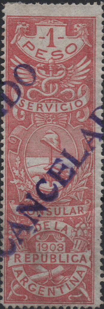 1903 Consular Service, 1 Peso