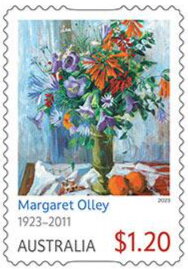Stamp, Winter Flowers by Margaret Olley, Australia,  , Art, Flowers