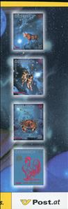 Se-tenant, Astroset I, Austria,  , Animals (Fauna), Bulls and Cows, Cattle, Chinese New Year, Chinese Zodiac, Constellations, Zodiac