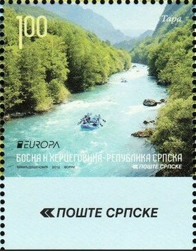 Stamp, Tara, Bosnia and Herzegovina, Serbian Admin,  , C.E.P.T. / Europe, Forestry, Forests, Landscapes, Rafting, Rivers, Tourism