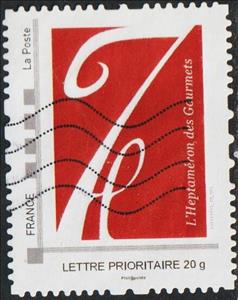 Stamp, Heptameron des Gourmets, France,  , Art of Cooking, Books, Gastronomy, Literature