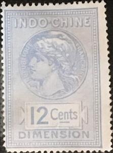 Stamp, Dimension Médaillon de Tasset, French Indochina,  , Gods and goddesses, Mythology