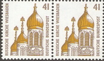 Se-tenant, Russian Church, Wiesbaden, Germany, Federal Republic,  , Buildings, Churches - Cathedrals - Basilicas - Chapels