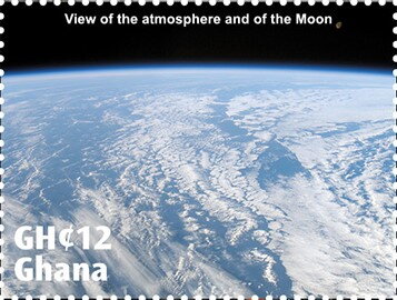 View of the Atmosphere and of the Moon