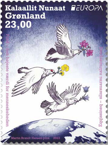 Peace Doves over North Atlantic Ocean