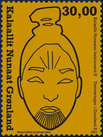 Traditional Woman's Facial Tattoo Pattern