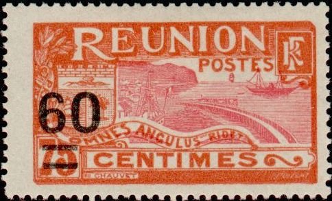 Stamp, Bay of Saint-Denis, French Colonies,  