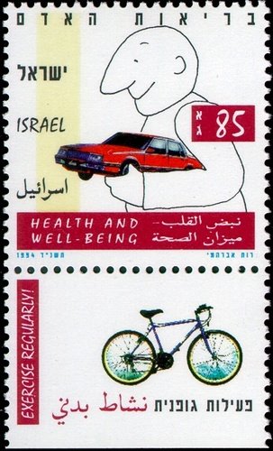 Man carrying Car ("Exercise Regularly")
