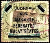Stamp, Asian Elephant (Elephas maximus) with Howdah, Negri Sembilan,  , Animals (Fauna), Elephants, Mammals
