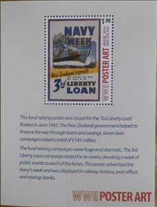 Souvenir Sheet, Navy Week, New Zealand,  , Navies, Promotional Posters, Second World War