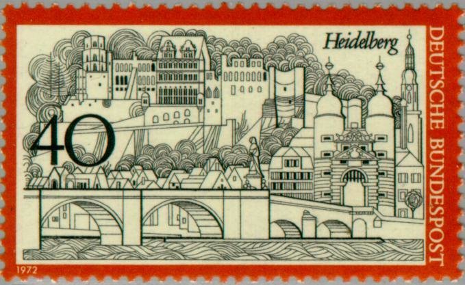 Heidelberg with Neckar bridge and castle