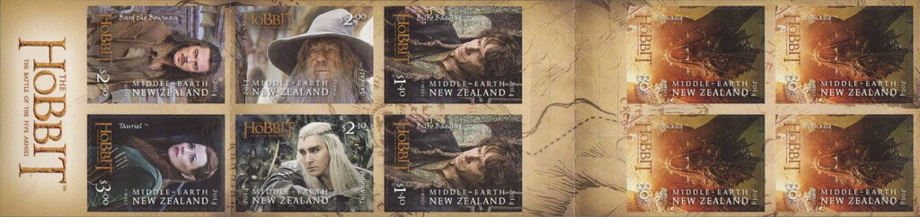 Booklet Pane, The Battle of the Five Armies booklet pane, New Zealand,  , film