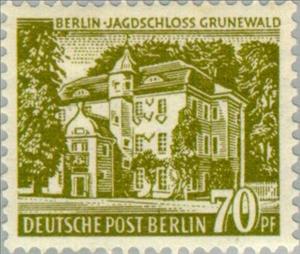 Stamp, Grunewald hunting lodge, Berlin,  , Palaces, Buildings