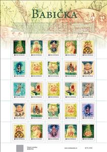Full Pane, BabiČka, Personalized and Private Mail Stamps,  , Books, Fairy Tales