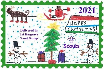 Stamp, Christmas Scenes, Personalized and Private Mail Stamps,  , Christmas, Scouting
