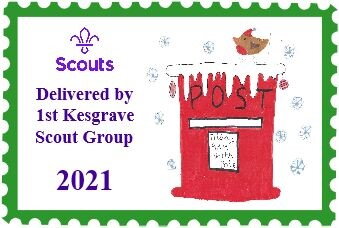 Stamp, Postbox with snow, Personalized and Private Mail Stamps,  , Christmas, Scouting
