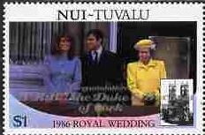 Couple, Queen Elizabeth II; overprinted