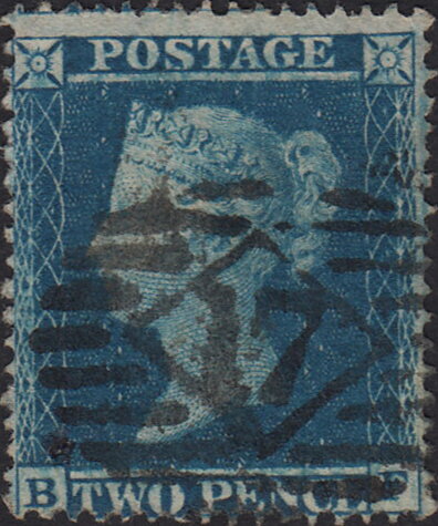 Queen Victoria - 2d Blue Plate 5 Alphabet 2