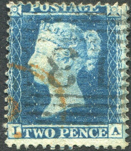 Queen Victoria - 2d Blue Plate 5 Alphabet 2