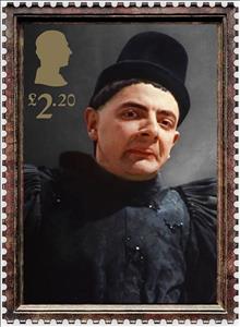 Stamp, Rowan Atkinson in The Black Adder, United Kingdom of Great Britain & Northern Ireland,  , Actors, Famous People, Television