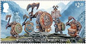 Stamp, Warhammer The Old World : Dwarfs, United Kingdom of Great Britain & Northern Ireland,  , Toys