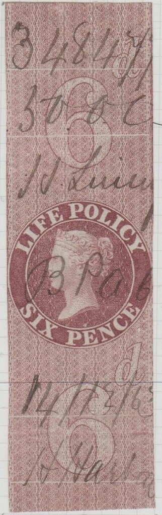 Queen Victoria 6d Life Policy