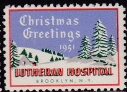 Christmas Greetings Lutheran Hospital Brooklyn New York 1951