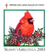 Season's Greetings 2003 male red cardinal