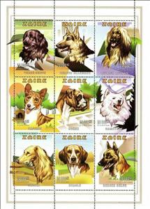 Mini Sheet, Dogs, Zaire,  , Animals (Fauna), Cats, Mammals