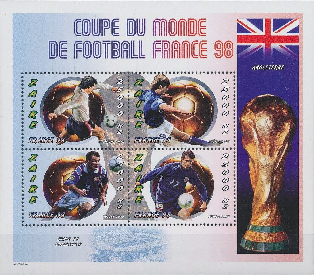 FIFA World Cup Football Soccer in 1998 England Players