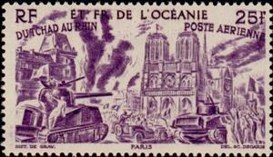Stamp, Chad to Rhine (Liberation of Paris), French Colonies,  , Aviation