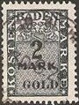 Stamp, Coat of arms, horizontal se-tenant, overprinted Goldred, Baden,  , Coats of Arms